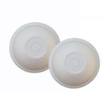 Microwavable Compostable Bagasse Cup Lids Plastic Free