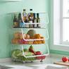 Buy cheap 5 Tier 105cm Height Steel Kitchen Basket Rack For Vegetable Storage from wholesalers