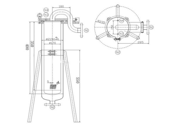 Buy cheap Glass Bead Blast Flange Bag Liquid Filter Housings For Water Treatment from wholesalers