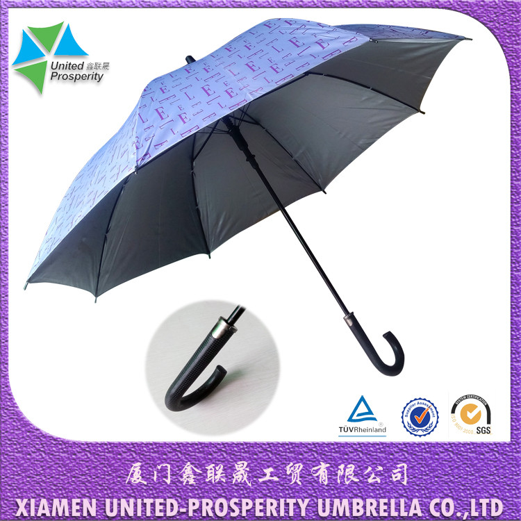 Auto Open Pongee Straight Windproof Golf Umbrellas