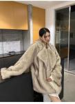 2023 Luxury Winter Fur Coat Fashion Racoon Fox Fur Coat for Women
