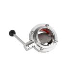 Food Grade Sanitary Stainless Steel Butt-Weld Butterfly Valve with Welding