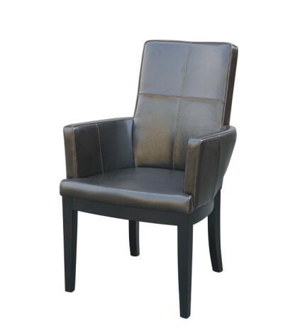 Buy cheap PU/leather upholstery beech wood wooden dining chairs with double line stitching,wooden fashion dining chairs high back from wholesalers