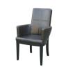 Buy cheap PU/leather upholstery beech wood wooden dining chairs with double line stitching,wooden fashion dining chairs high back from wholesalers