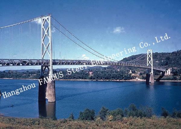 Buy cheap Q345b Modern Suspension Bridge Prefabricated Steel Structural Cross River Cable Bridge from wholesalers