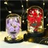 Buy cheap Valentine's Day gift for girlfriend practical creative soap rose glass cover ornaments advanced immortal flower birthday girl from wholesalers