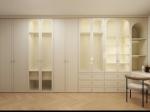 Modern Storage Bedroom Furniture Customized Closet Glass Door Walk In Wooden