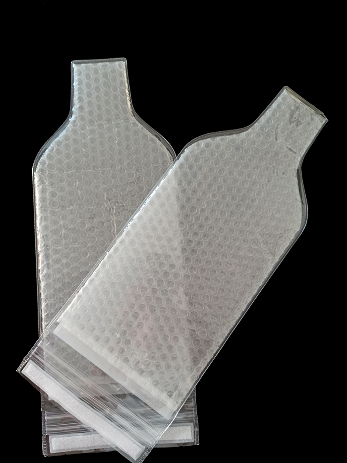 Bulk plastic pvc bubble beer chiller cooler skin bags liquor bottle protector bags