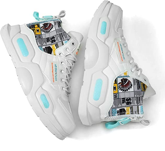 PU Fly Weaving Fabric High Upper Breathable Basketball Shoes 260mm 290mm