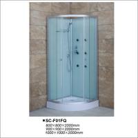 Buy cheap Aluminum Framed Fabric Glass Simple Shower Cabin / Bathroom Shower Stalls product