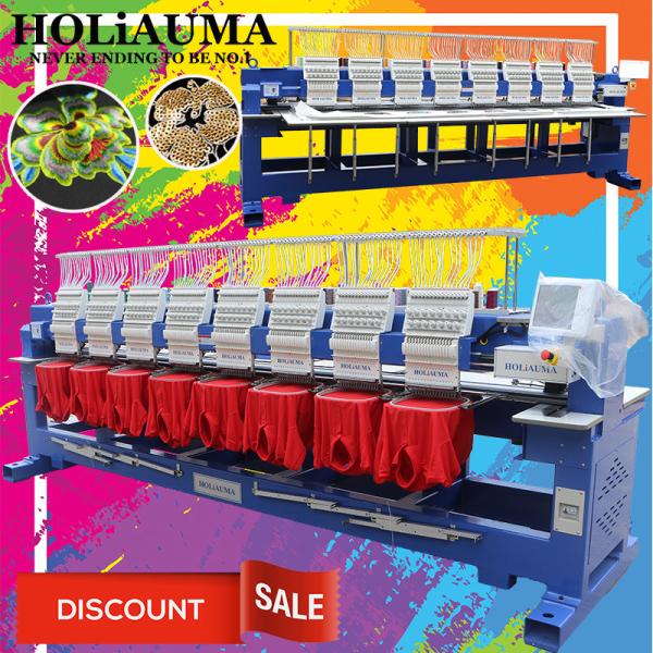 Buy cheap HOLiAUMA embroidery machine china best and cheapest 8 head cap t-shirt flat 3d logo industrial embroidery machine from wholesalers