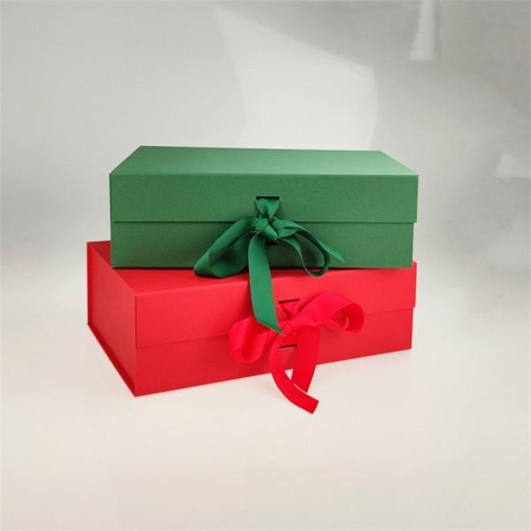 Buy cheap Folding Magnetic Cardboard Paper Gift Box With Ribbon Handle For Jewelry Cuttery Flatware from wholesalers