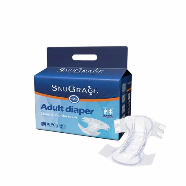 3-D Leak Prevention Disposable Adult Diaper Non Woven Fabric Style for