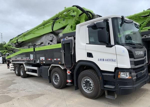 Buy cheap 56m Sweden Scania New Concrete Pump Truck , 4 Axle Truck High Safety 180CBM from wholesalers