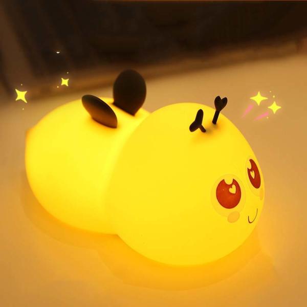 Buy cheap Bee Silicone LED Nightlight Baby Nursery Sleep Lamp With Timer For Toddler Baby Girls Boys Children Christmas Kids Gift from wholesalers