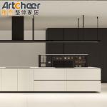 Mail Packing N Kitchen Cabinet with Wood Unit Wall Cabinet and Island in White