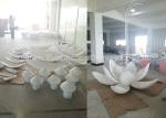 Sunproof Lotus Flower Resin Garden Statues , Outdoor Fiberglass Statues Color