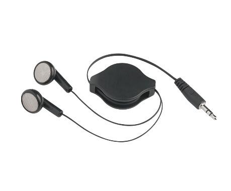 Freeuni Promotional Portable 3.5MM Stereo push button Retractable ear buds