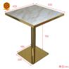 Buy cheap Artificial Stone Top Restaurant Coffee Table With Stainless Steel Base from wholesalers