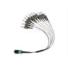 Buy cheap Multimode OM3 MPO Fiber Optic Patch Cord With 12 Cores 35dB Return Loss from wholesalers