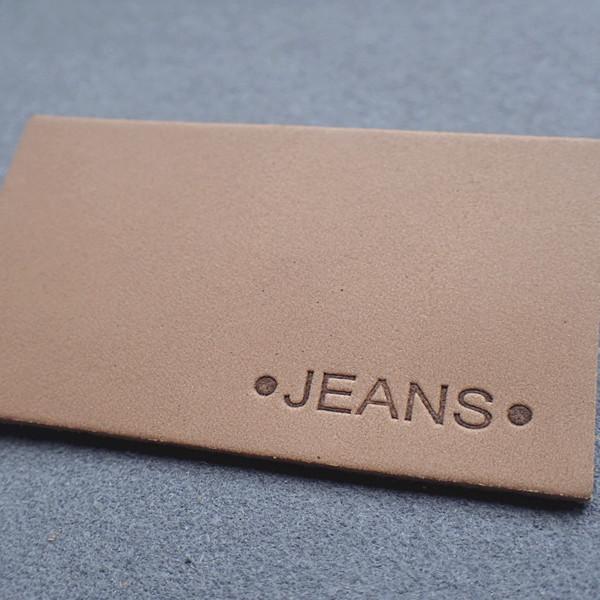 Buy cheap Hot Stamping Straight Cut Embossed Leather Patches For Jeans from wholesalers