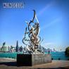 Buy cheap Outdoor Park Square Large Abstract Geometric Stainless Steel Sculpture from wholesalers
