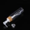 Buy cheap 15ml 30ml 50ml transparent clear plastic PET bamboo pump locker airless pump bottles China supplier from wholesalers