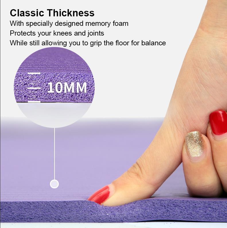 1.83m Sweatproof Workout Yoga Mat TPE Extra Grip Dance Fitness