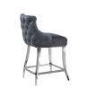 Buy cheap Restaurant Leisure Velvet Upholstered Bar Stools With Stainless Steel Legs from wholesalers