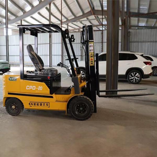 Turning Radius Electric 2 Tonne Forklift Counterbalance Type Max Lifting Height