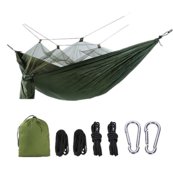 Buy cheap Military Green Portable Camping Hammock With Net 260x140cm Light Weight from wholesalers