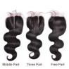 Buy cheap Free Middle 3 Part Lace Top Closure 120% Brazilian Virgin Hair Body Wave Closure from wholesalers