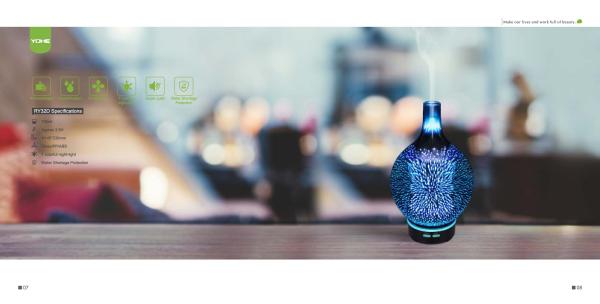 Buy cheap New Product Popular Glass Natural Essential Oil Diffuser Color Changing Super Decorative Glass Humidifier GK-RY32D from wholesalers