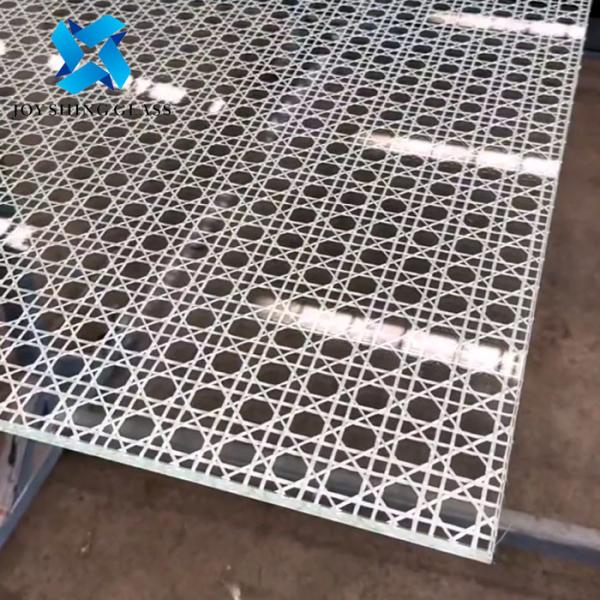 Buy cheap Fiber Mesh Laminated Wired Glass EVA Decorative Laminated Glass from wholesalers