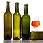750ml Clear Amber Glass Wine Bottle for Red Wine Bordeaux Burgundy Bottle