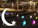 Crescent Moon Star Landscape Lamp Lawn Grass Courtyard Beautiful Decoration