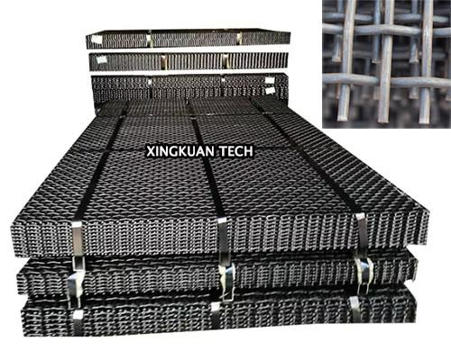 Buy cheap 6m Width High carbon steel mining screen mesh in crimped woven producing from wholesalers
