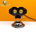 2 Eyes Plastic Body 12V White Yellow Dual Color Flashing Mini Driving Fog Light