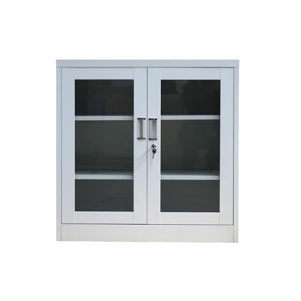 Buy cheap RAL Color Cyber Lock Two Shelves Glass Door Filing Cabinet from wholesalers