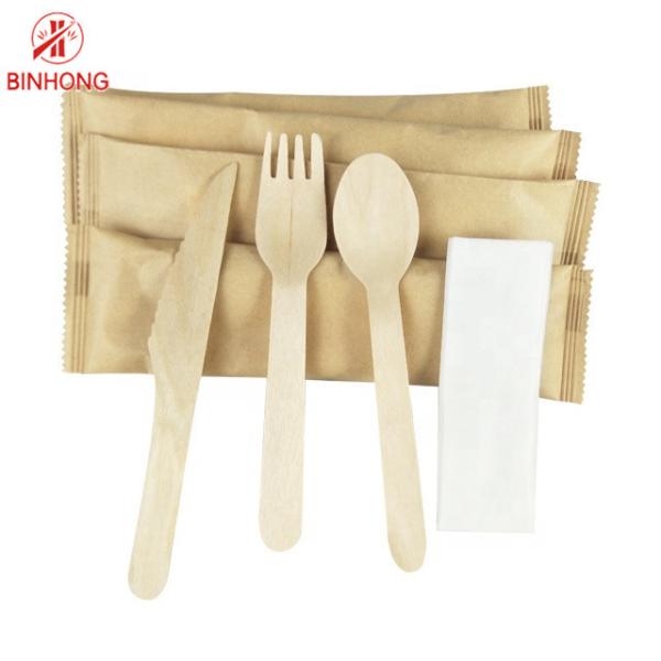 Buy cheap Biodegradable Compostable Disposable Spoon Knife Fork Bamboo Wooden Cutlery from wholesalers