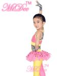 Kids Dance Clothes Polka Dots Tutu Pants Sequin Dance Dress With Zebra Leotard