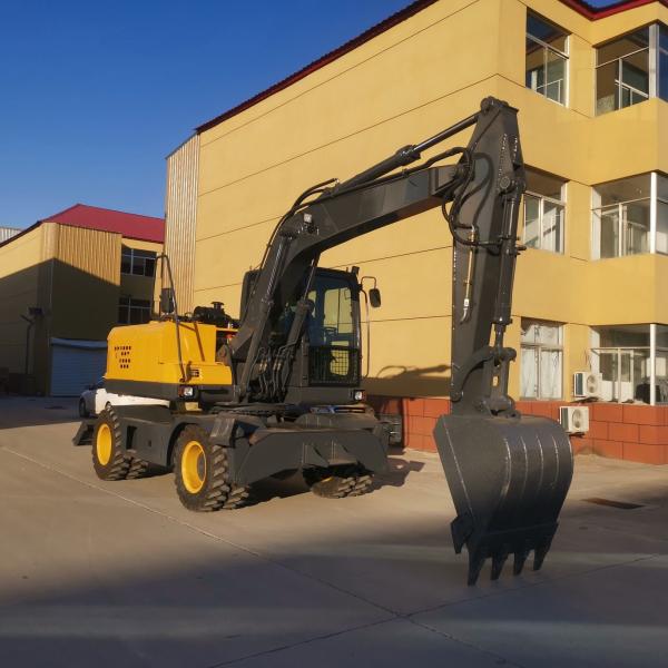 Buy cheap 2200rpm Wheeled Mini Excavator Bucket Wheel Excavator With Cummins Engine from wholesalers