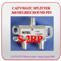 Buy cheap CATV/MATV 2-way splitter with 360 degree round PIN product