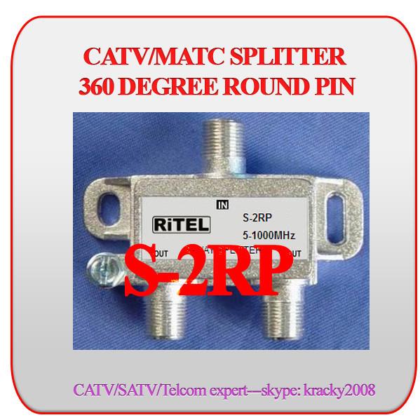 Buy cheap CATV/MATV 2-way splitter with 360 degree round PIN from wholesalers