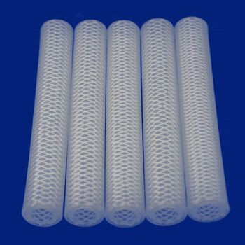 Polyester Braided Silicone Tubing High Temperature For Food Equipment Materials