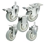 Non Marking TPR 75mm Medium Duty Casters For Medical Trolley