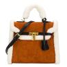 Buy cheap 25cm Womens Leather Bag Lambswool O Plush Brown Velvet Bag from wholesalers