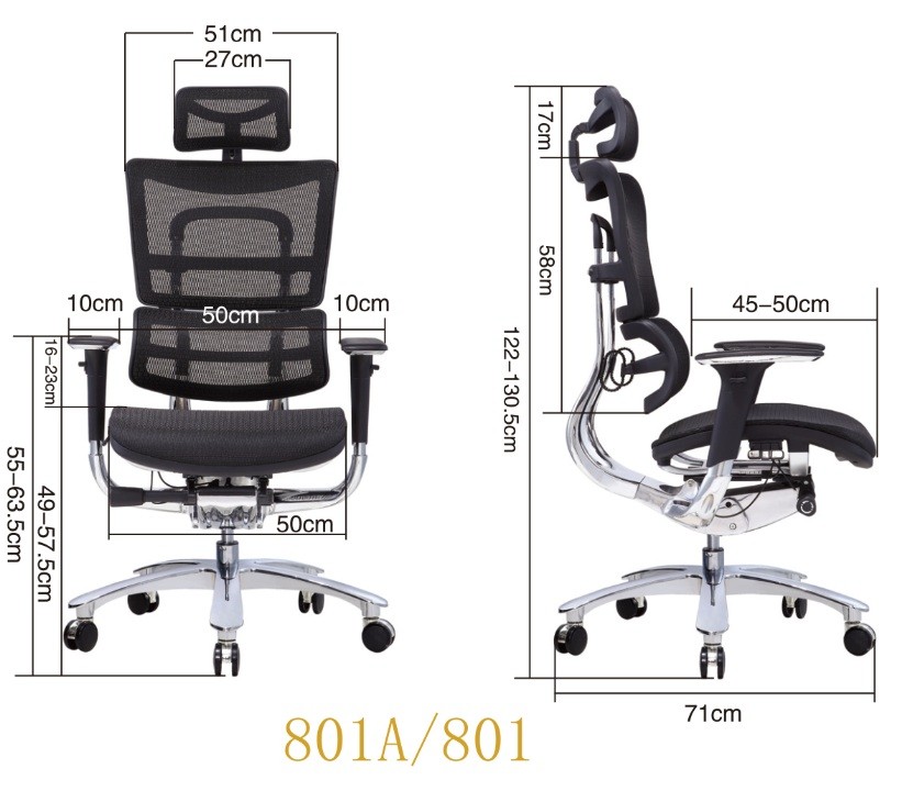 Center Tilting Executive Ergonomic Home Office Chairs Height Adjustable
