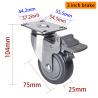 Buy cheap 3 Inch Metal Caster Wheels Industrial Light Duty Castors 3723P-77 from wholesalers