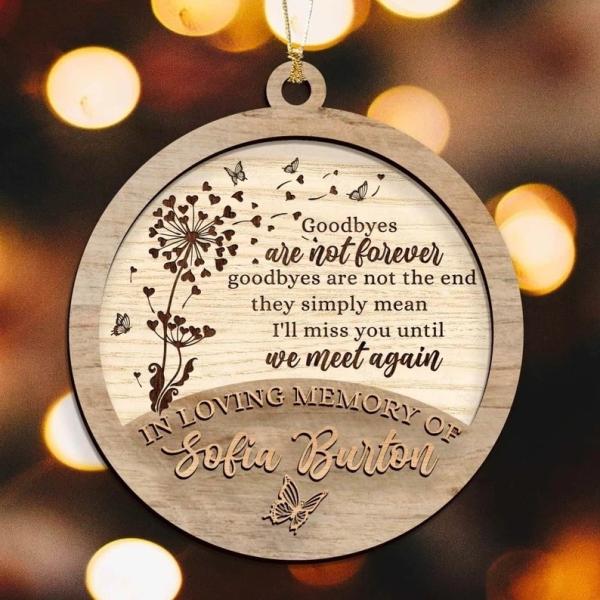 Buy cheap wooden Memory Ornament Christmas Gifts Memorial Ornaments Laser File In Memory Ornament from wholesalers